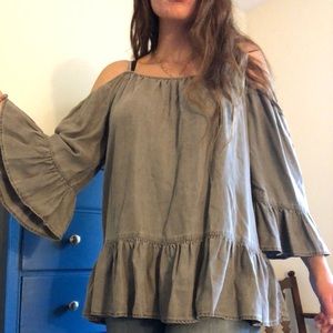 Cold Shoulder Bohemian Top